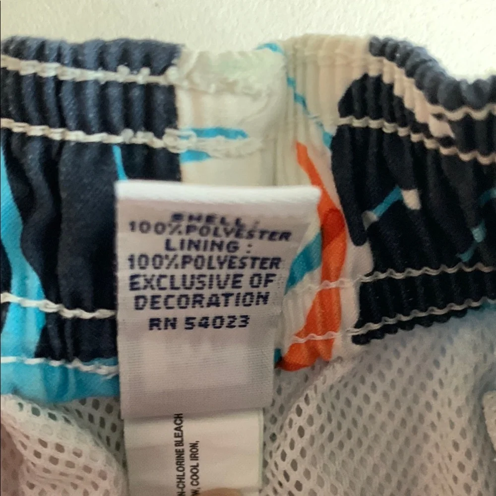 Baby Gap Tropical Blue and Orange Swim Trunks Size 12-18 Months